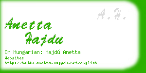 anetta hajdu business card